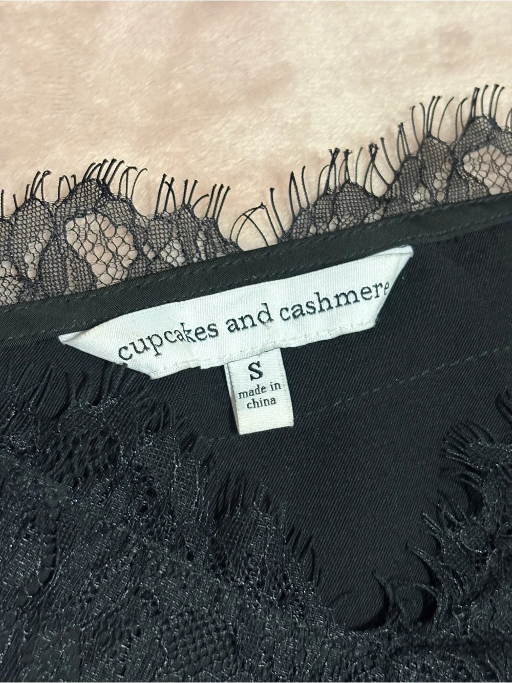 cupcakes and cashmere Savannah Heavy Satin Eyelash Lace Camisole